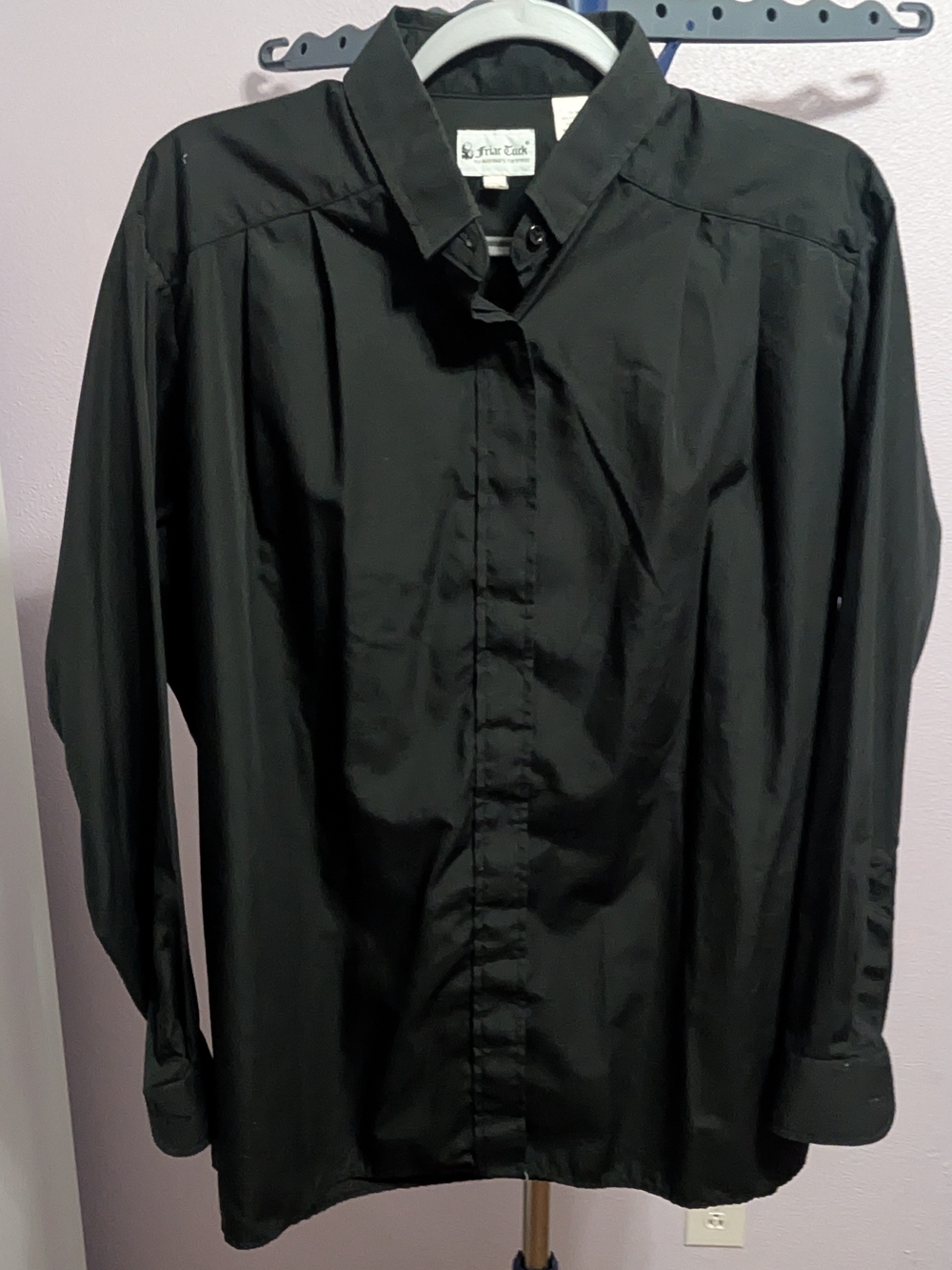 Black Button-Up Dress Shirt by Friar Tuck